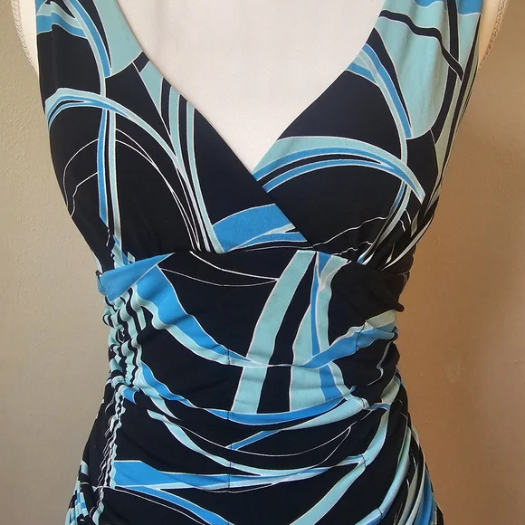 Speechless Black and Blue Patterned Dress - Picture 5 of 7